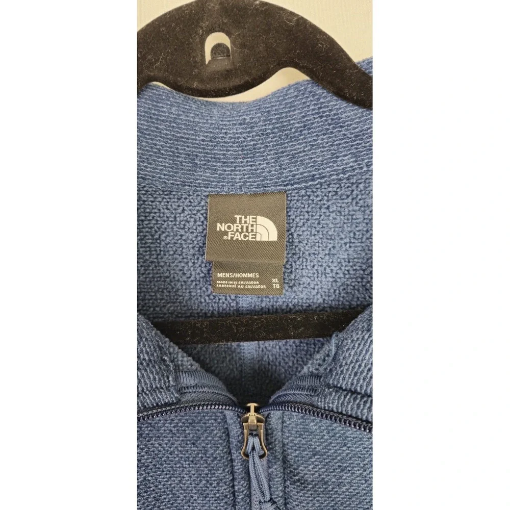 The North Face Men Blue 1/4 Zip Pullover Sweatshirt Size Xl